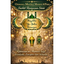 Svein #ramazansüsü Osmanlı Motifli Manevi Atmosfer Dekoratif Sarkıt Hoşgeldin Ya Şehri Ramazan 4 Parça