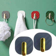 Aesco 2li Yapışkanlı Retro Askılık Dolap Kapak Kulpu Gri