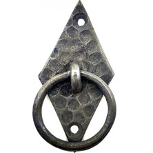 Aesco Eco Lounge Antika Tarz Dekoratif Pirinç Dik Baklava Halka , Mobilya Kulbu - 82X41 Mm, Oksit