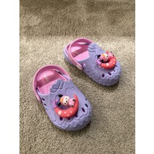 Akınalbella Kız Bebek-Çocuk Sandalet Terlik Yumuşak Esnek Kaymaz Taban Figürlü Yazlık Model