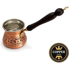 Copperempire- Bakır Cezve. 6-8 Fincanlık Bakır Cezve. El Işlemeli Cezve. Oymalı Bakır Cezve. Çeyizlik Cezve.