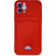 Eco Port iPhone 12 Kılıf Kelvin Kartvizitli Silikon - Kırmızı