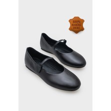 Capone Outfitters Sheri Hakiki Deri Kadın Babet