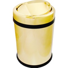 Fkn Sallanır Kapaklı Altın Çöp Kovası 8 Litre