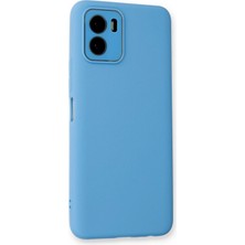 Najmaddin Newface Vivo Y15S Kılıf Lansman Glass Kapak - Mavi