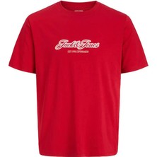 Jack & Jones Jack&jones 12297893 0 Yaka Erkek Tshirt - Kirmizi