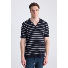 D'S Damat Ds Damat Regular Fit Lacivert Pamuklu T-Shirt 4HC0600110162