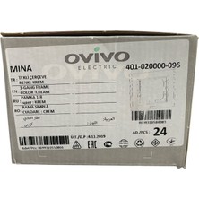 Tekli Çerçeve Ovivo Krem 24ADET
