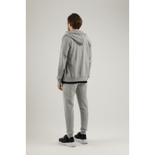 Airlife Sportswear Erkek Kapüşonlu Fermuarlı Sweatshirt Gri