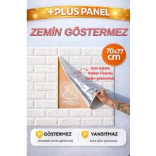Renkli Duvarlar Plus Panel Zemin Göstermez Arkası Folyolu 2mm Yapışkanlı Silinebilir Sünger Duvar Paneli Kağıdı