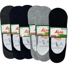 Koza Erkek 6'lı Bambu Dikişsiz Silikon Destekli Babet Çorap