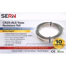 Sern CR25-AL5 Yassı Rezistans Teli 4,00X0,20MM – 1,75–1,85 Ω/m Direnç Değerli (Paket: 10 Metre)
