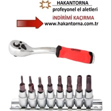 ALWAYSSPEED Ht- Arm 1/4 Lokma Cırcır Kolu 72 Diş Delikli Torx Bits Uç Seti Takımı