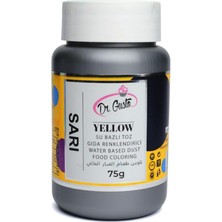 Dr. Gusto Su Bazlı Toz Sarı Gıda Boyası 75 gr – Profesyonel Pasta ve Şeker Hamuru Renklendirici