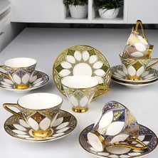 Kosova Türk Kahve Fincanı Craig Mix 6 Kişilik 12 Parça