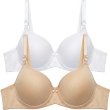 Laperissa Kaplı/pedli Dolgusuz Balenli Comfort Sütyen Ikili Set Buz Beyazı/ten