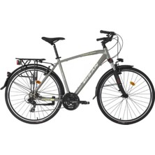 Bisan Trx 8100 City Şehir Bisikleti 56 cm V 700C 21 Vites Açık Metalik Gri Yeşil Beyaz