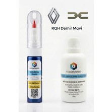 COLORGUARD Renault-Dacia RQH Demir Mavi İğneli & Fırçalı Şişe Rötuş Boyası ve Yüzey Temizleme Solüsyonu Seti