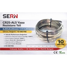 Sern CR25-AL5 Yassı Rezistans Teli 6,00X0,20MM – 1,17–1,20 Ω/m Direnç Değerli (Paket: 10 Metre)