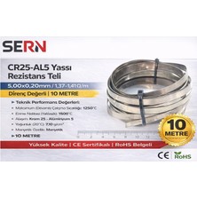 Sern CR25-AL5 Yassı Rezistans Teli 5,00X0,20MM – 1,37–1,41 Ω/m Direnç Değerli (Paket: 10 Metre)
