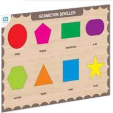 Aesco Ahşap Geometrik Şekiller Eğitici Set