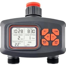 Dino Timer valf Geniş Ekran Çift Çıkış Yağmur Sensörlü Sulama Sistemi