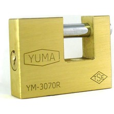 Aesco Eco Lounge Yuma Kayar Milli Pirinç Asma Kilit 68 mm - Yeni Tip