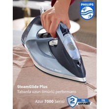 Philips 7000 Serisi Buharlı Ütü, 2800W, 250 G Şok Buhar, 50 G/dk Sürekli Buhar, Steamglide