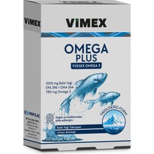 Vimex Omega Plus Yüksek Omega 3-Balık Yağı Takviyesi