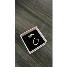 Atelier Gizem Xuping Kararmaz 14K Gold Çelik Küpe