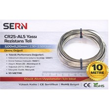 Sern CR25-AL5 Yassı Rezistans Teli 3,00X0,20MM – 2,30–2,50 Ω/m Direnç Değerli (Paket: 10 Metre)