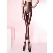 Ece's Design Parlak OilShine YüksekBel Külotlu Çorap W8347