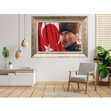 Giyense Gümüş Çerçeveli Atatürk Tablo SV079