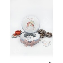 Kakao Ağacı 100 Adet Benekli Kalpli Gökkuşağı Kız Bebek Çikolatası