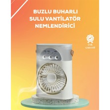 Aesco Mini Klima Fan | Usb'li, 7 Renk Gece Işığı, 3'ü 1 Arada Fonksiyon