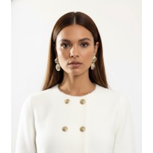 Salome Butik Gold Düğme Detay Yumoş Ceket