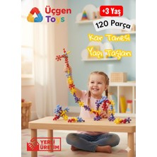 Üçgen Toys Eğitici Kar Tanesi LEGO 120 Parça +3Yaş+Montessori Oyuncak+Renkleri Birleştirilebilir+Yapı Seti