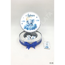 Kakao Ağacı 100 Adet Bulut ve Fil Erkek Bebek Çikolatası