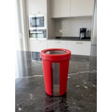 Hobby Life Lumina Dikey Erzak Saklama Kabı (Şeffaf) - 1.8 Litre Kırmızı