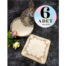 Çt Çeyizci Tekstil Sunumluk Peçete, Kokteyl Peçetesi, Kahve Yanı Sunumluk, Bardak Altlığı 6 Adet Sunum Peçetesi