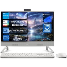 Dell 24 All-In-One Intel Core I5 1334U 4.6ghz 16GB Ddr5 2tb SSD Windows 11 Pro Iris Xe Graphics 23.8 Inç Fullhd (1920X1080) Wva All In One Bilgisayar WEC242501020UBUPCB03