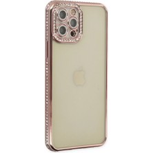 Eco Port iPhone 12 Pro Kılıf Joke Taşlı Silikon - Pembe