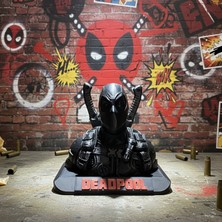 Riva Self Deadpool Karakter Biblo - 3D Yazıcı Üretimi Siyah Dekoratif Figür