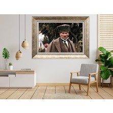 Giyense Gümüş Çerçeveli Atatürk Tablo SV094