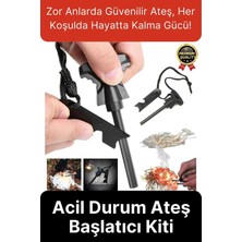 Svein Çok Amaçlı Ateş Başlatıcı Deprem Kamp Acil Durum Magnezyum Çubuk Çakmaktaşı Hayatta Kalma Kiti