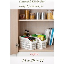 Lufern Dayanıklı Pratik Küçük Boy Dolap Içi Düzenleyici Organizer Raf Depolama Banyo Kiler Gardrop Mutfak
