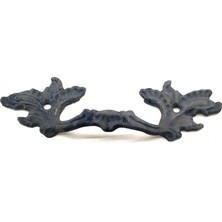 Aesco Eco Lounge Antika Tarz Dekoratif Pirinç Çiçek Kapı Kulbu - 30X110 Mm, Oksit