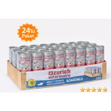 Zurich Veterinaire Somon Balıklı Yetişkin Kedi Konservesi Pate 415 gr x 24’lü Paket