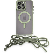Eco Port iPhone 13 Pro Kılıf Divo Lazer Askılı Magsafe Kapak - Koyu Yeşil