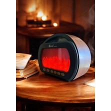 TeknoBeyza Şömine Efektli Retro Bluetooth Hoparlör - Fm Radyo, Powerbank Özellikli Şarjlı Müzik Çalar